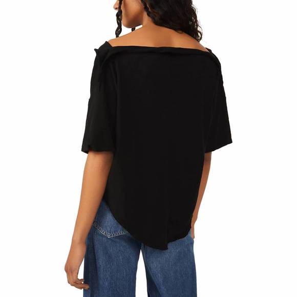 NEW FREE PEOPLE just chill tee in black - Picture 3 of 4